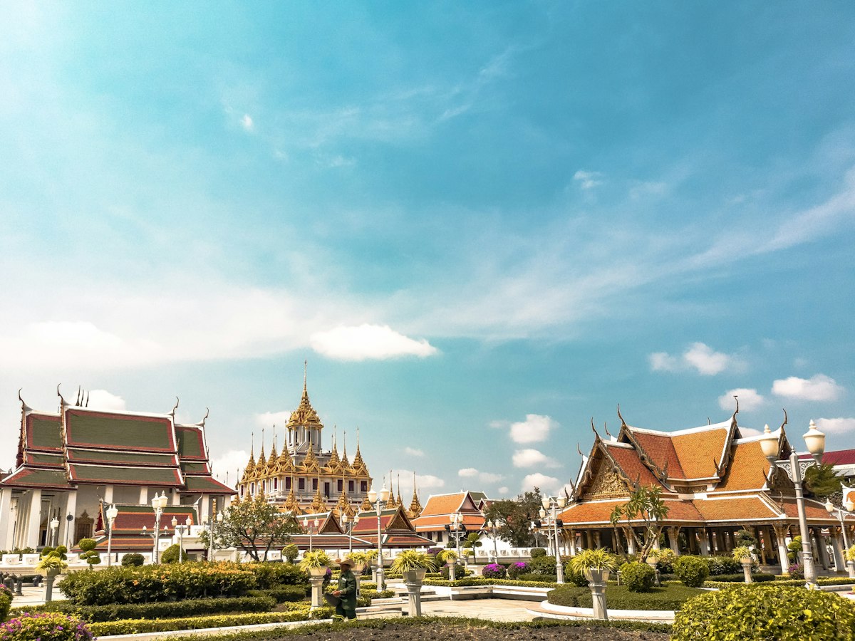 Bangkok cityscape with transit, suggesting local career context